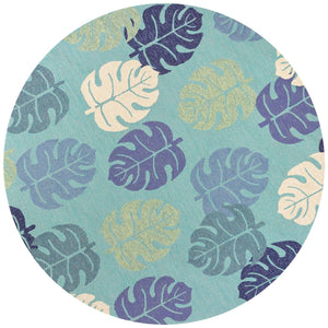 Harbor 4228 Palms Turquoise Rug - Rug & Home
