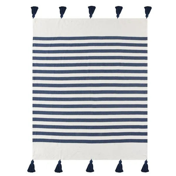 Harbor 80271TNV True Navy Throw Blanket - Rug & Home