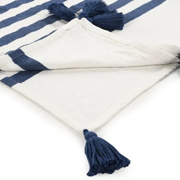 Harbor 80271TNV True Navy Throw Blanket - Rug & Home