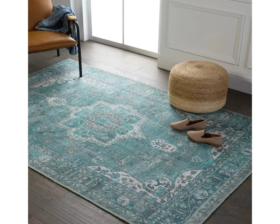 Harman HBL05 Turquoise/Green Rug - Rug & Home