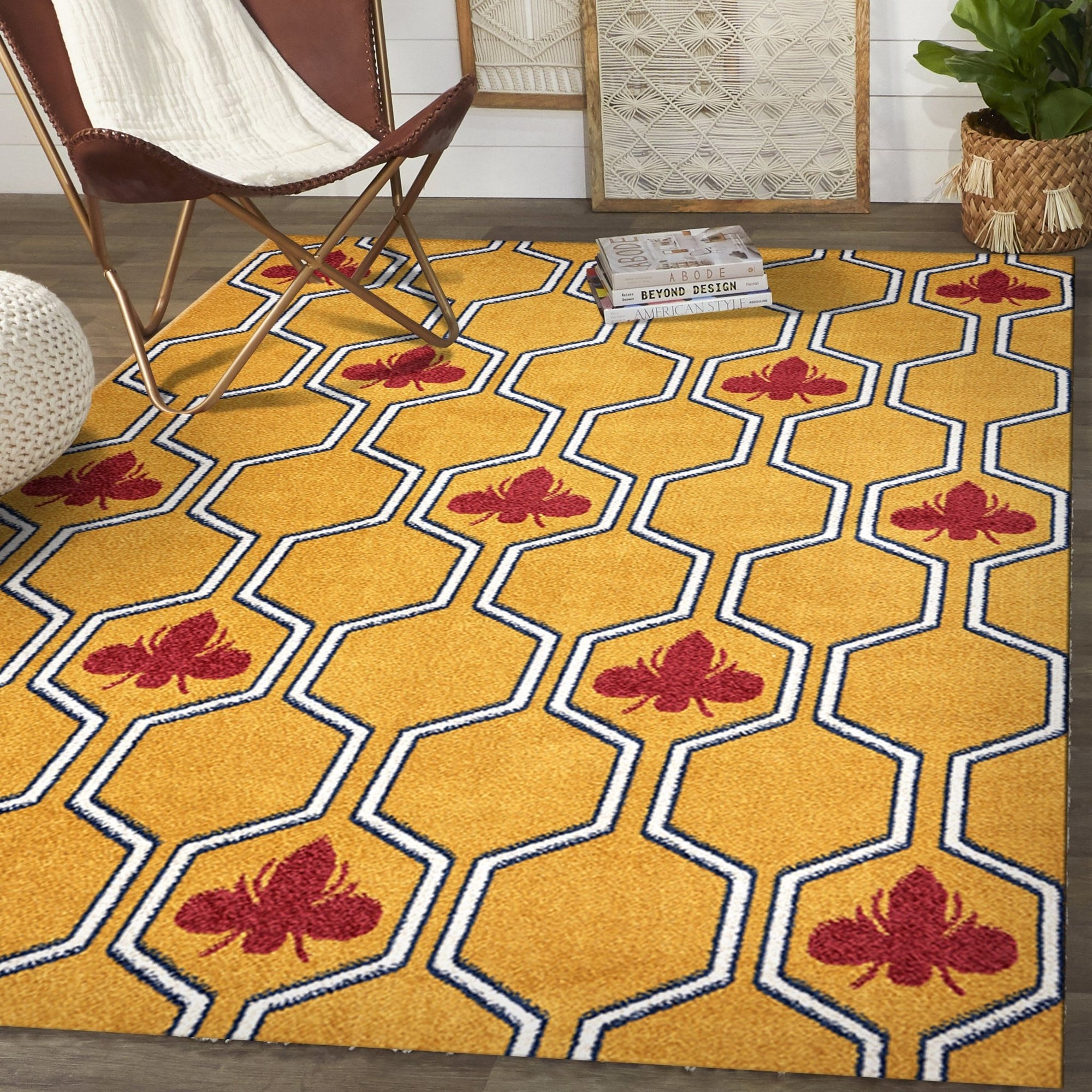 Harmony Lr81681 Yellow/Red/White/Navy Rug - Rug & Home