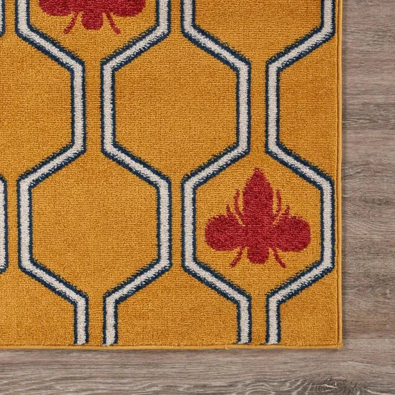 Harmony Lr81681 Yellow/Red/White/Navy Rug
