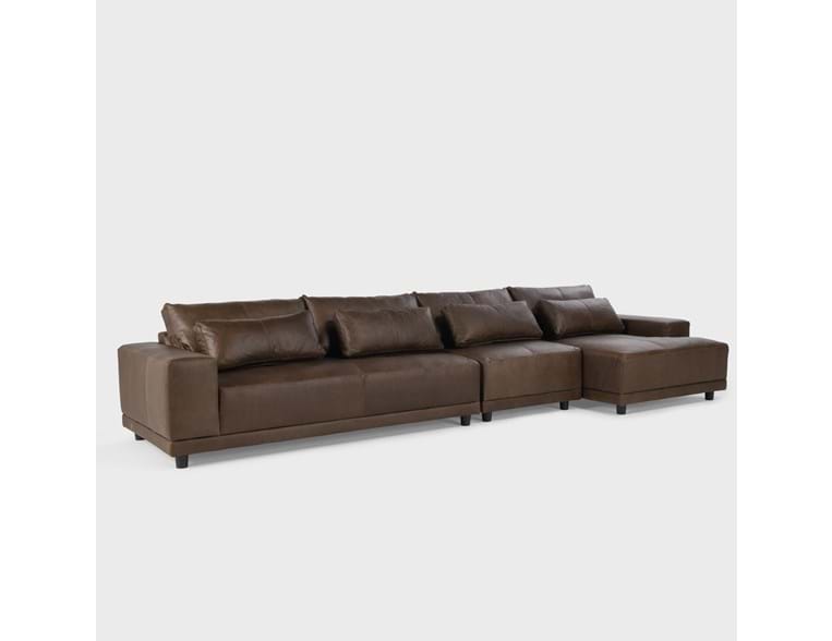 Hauser Sectional W/RAF Chaise Espresso MX - Rug & Home
