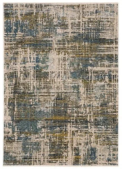 Hayden HAY05 Blue/Gold Rug - Rug & Home