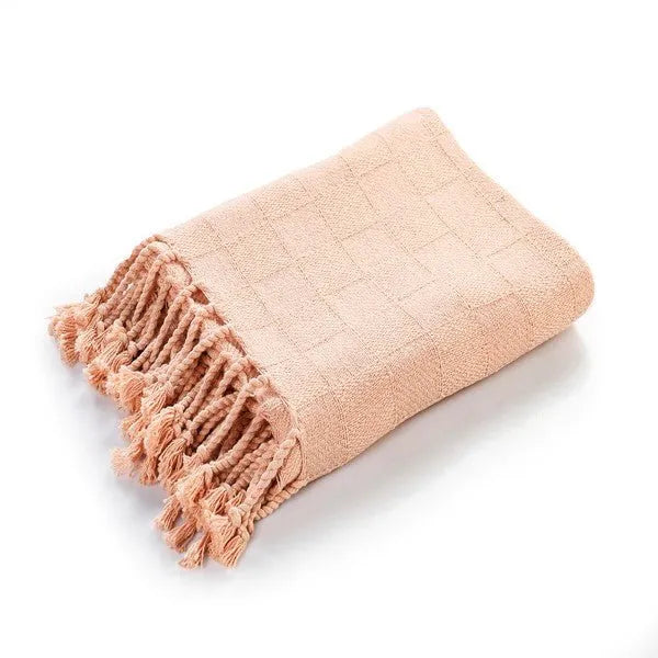 Heather 80213PCH Peach Throw Blanket - Rug & Home