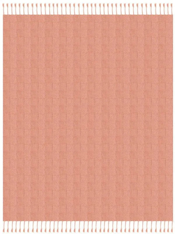 Heather 80214CPK Coral Pink Throw Blanket - Rug & Home