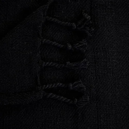 Heather 80264JEB Jet Black Throw Blanket