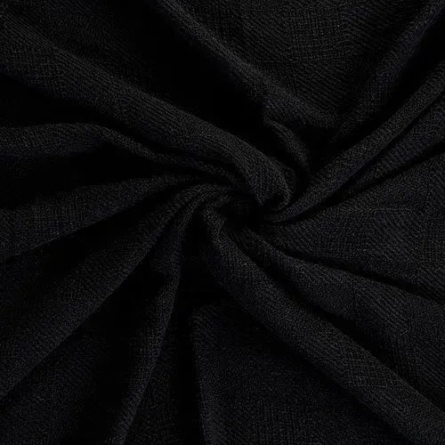Heather 80264JEB Jet Black Throw Blanket