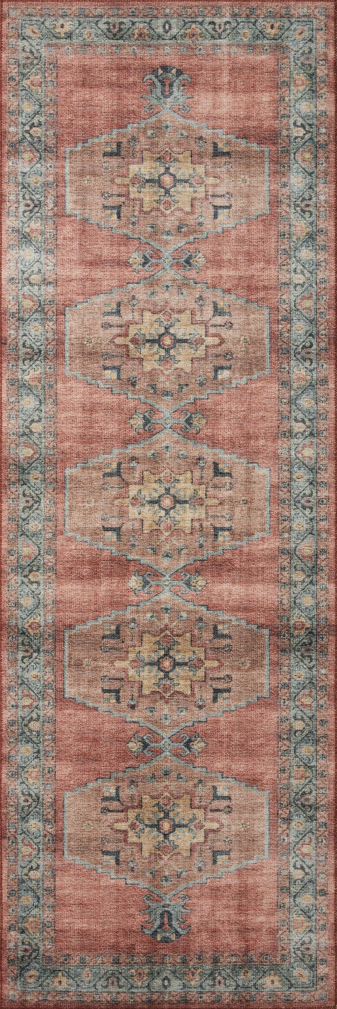 Heidi Hei-05 Spice/Aqua Rug - Rug & Home