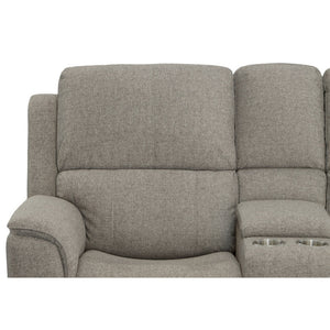 Henry Power Reclining Fabric Loveseat with Console and Power Headrests and Lumbar - Rug & Home