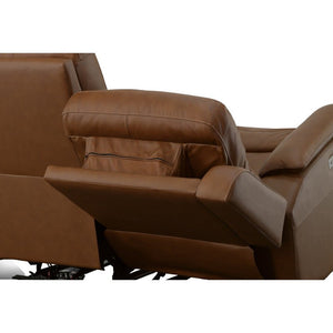 Henry Power Reclining Leather Loveseat with Power Headrests and Lumbar - Rug & Home