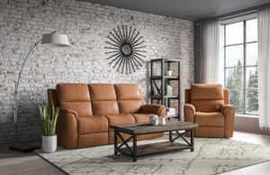 Henry Power Reclining Leather Sofa with Power Headrests and Lumbar - Rug & Home