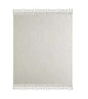 Herringbone 80184LBL Light Blue Throw Blanket - Rug & Home