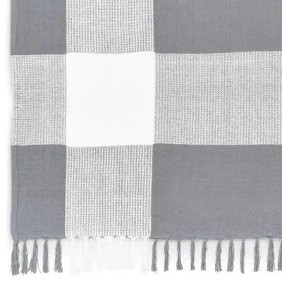 Highland 80283FGW Frost Grey Wht Throw Blanket
