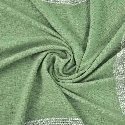 Highland 80285PGW Pastel Green/White Throw Blanket