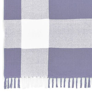 Highland 80290PHW Purple Heather/White Throw Blanket - Rug & Home