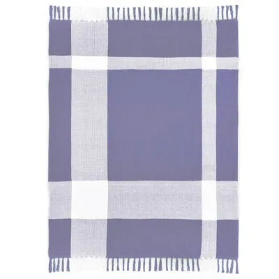 Highland 80290PHW Purple Heather/White Throw Blanket - Rug & Home