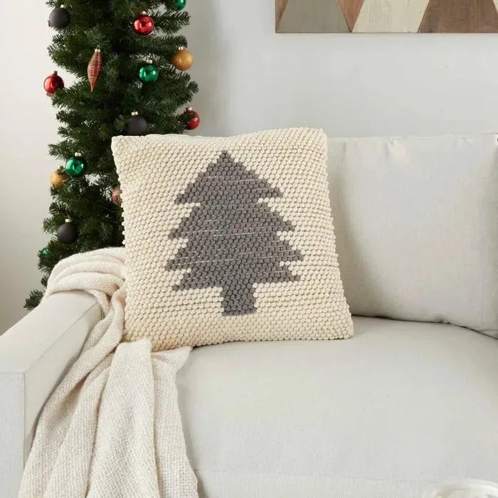 Holiday Pillow DC569 Ivory/Grey Pillow