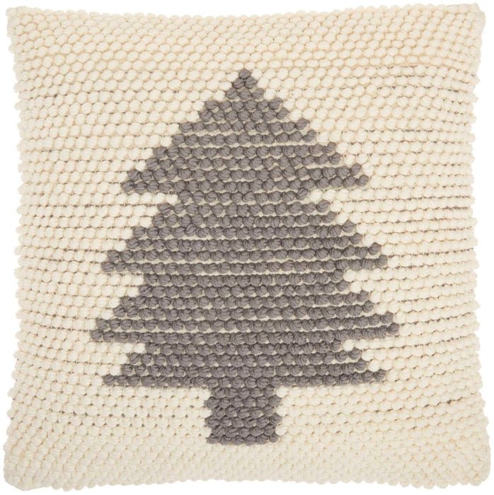 Holiday Pillow DC569 Ivory/Grey Pillow - Rug & Home