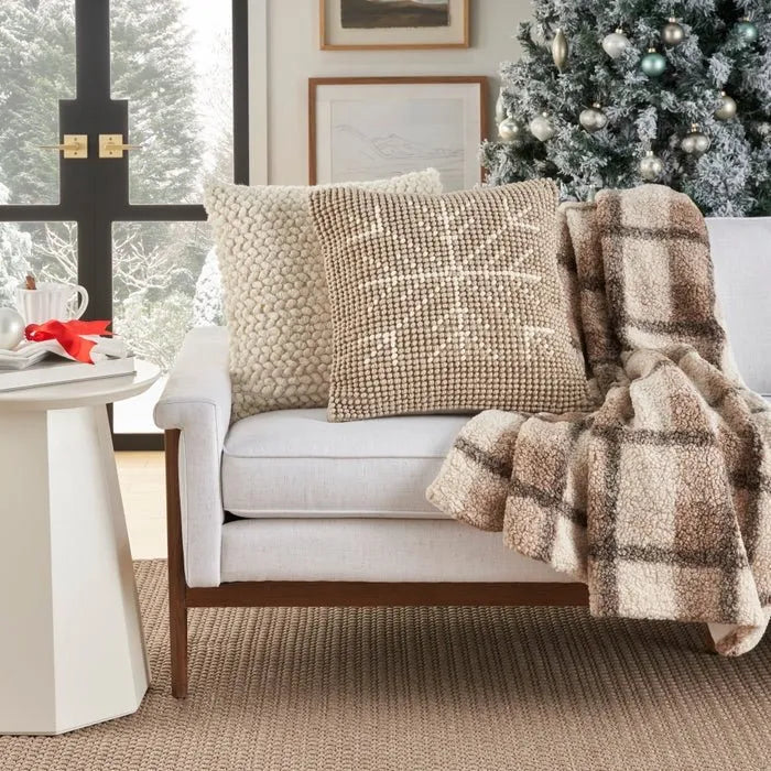 Holiday Pillow GC835 Beige Ivory Pillow - Rug & Home