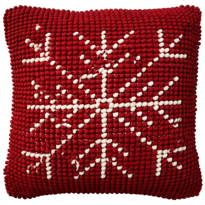 Holiday Pillow GC835 Red Ivory Pillow - Rug & Home