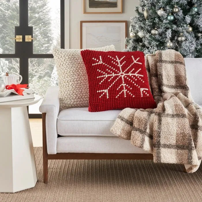 Holiday Pillow GC835 Red Ivory Pillow - Rug & Home