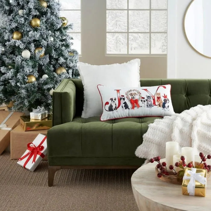 Holiday Pillow L0471 White Pillow - Rug & Home