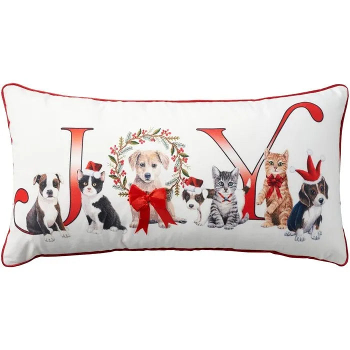 Holiday Pillow L0471 White Pillow - Rug & Home