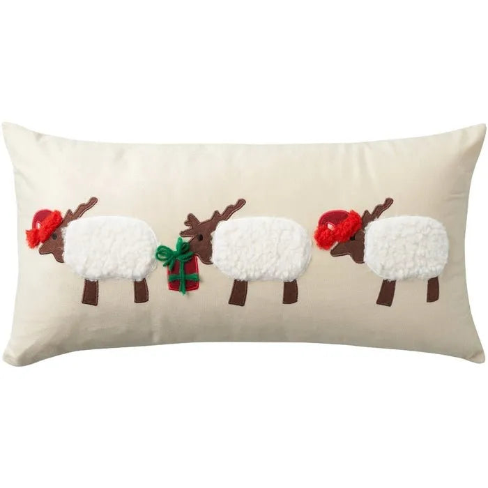 Holiday Pillow L0488 Beige Pillow - Rug & Home