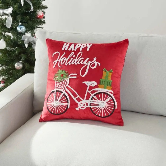 Holiday Pillow L1904 Red Pillow - Rug & Home