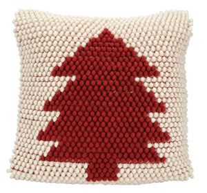 Home for the Holiday DC569 Ivory Red Pillow - Rug & Home