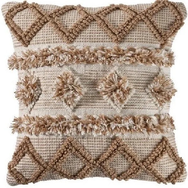 Homestead 07453BEW Beige/White Pillow - Rug & Home