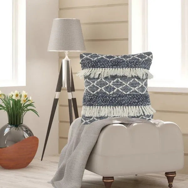 Homestead 07457NVI Navy/Ivory Pillow - Rug & Home