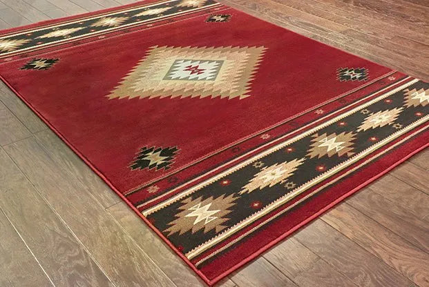 Hudson 087K Red/ Green Rug - Rug & Home