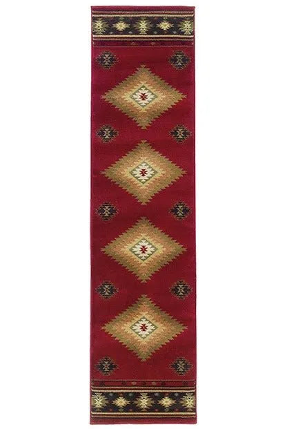 Hudson 087K Red/ Green Rug - Rug & Home