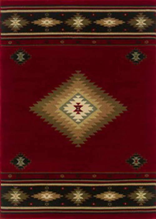 Hudson 087K Red/ Green Rug - Rug & Home