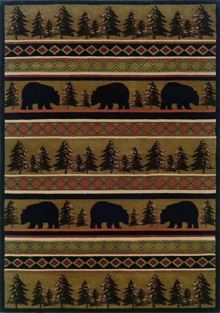 Hudson 1066A Black/ Beige Rug