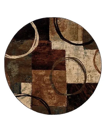 Hudson 2544B Brown/ Black Rug - Rug & Home