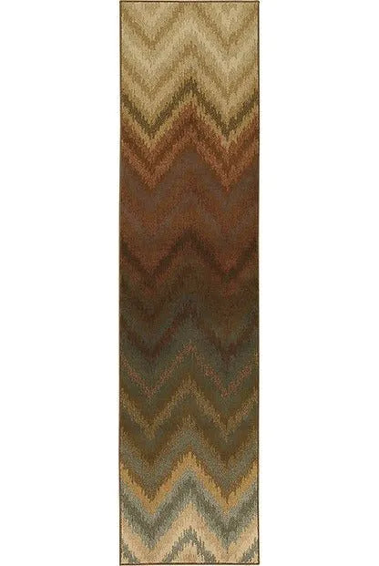 Hudson 3458A Brown/ Multi Rug - Rug & Home