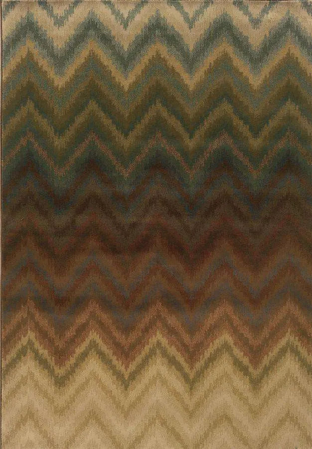 Hudson 3458A Brown/ Multi Rug - Rug & Home