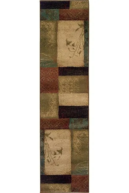 Hudson 40A Beige/ Green Rug - Rug & Home