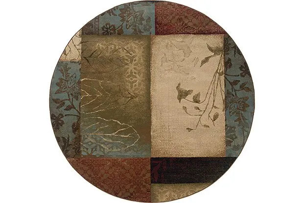 Hudson 40A Beige/ Green Rug - Rug & Home