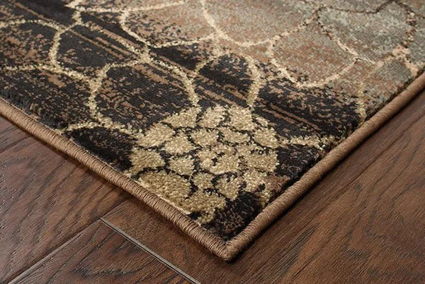 Hudson 74A Brown/ Beige Rug - Rug & Home