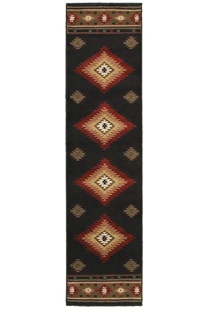 Hudson 87G Black/ Green Rug - Rug & Home