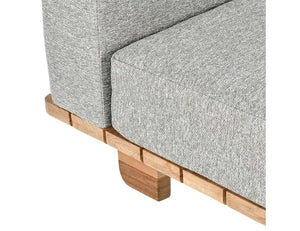 Hudson Outdoor Armless Chair Natural/Grey - Rug & Home