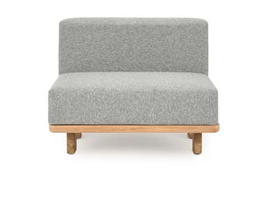 Hudson Outdoor Armless Chair Natural/Grey - Rug & Home