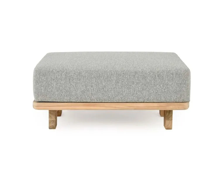 Hudson Outdoor Ottoman Natural/Gray - Rug & Home