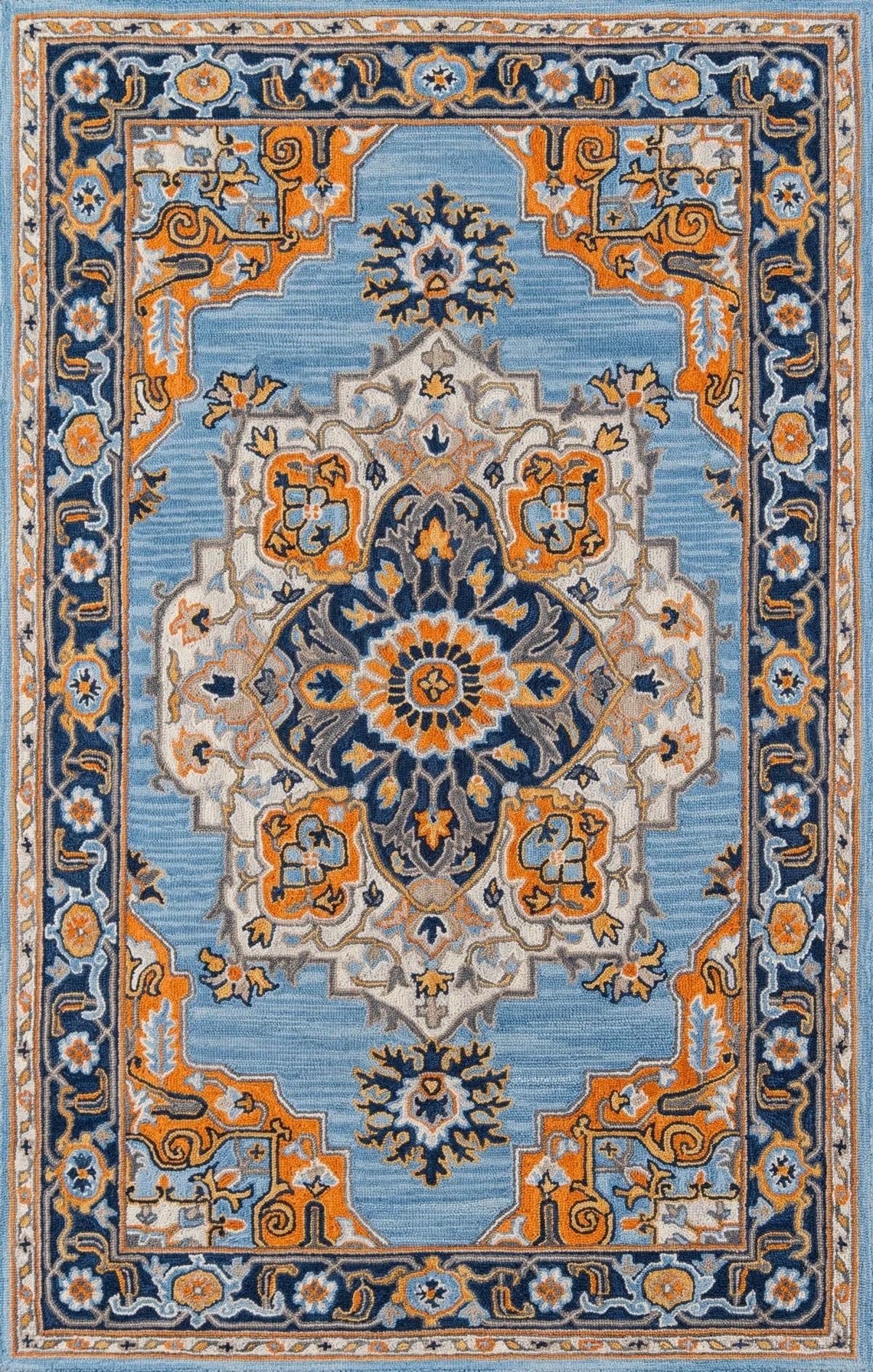 Ibiza IBI-1 Blue Rug - Rug & Home