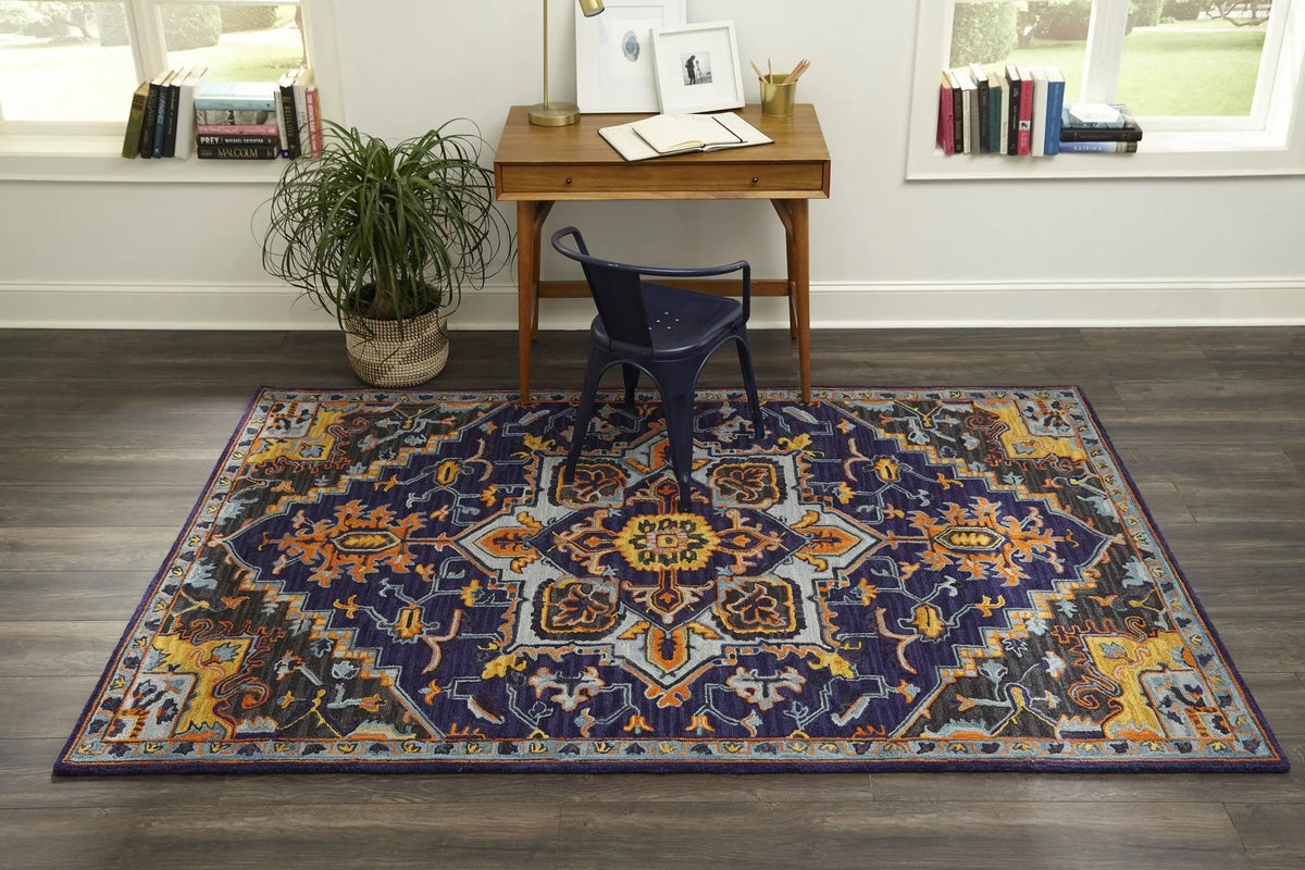 Ibiza IBI-2 Navy Rug - Rug & Home