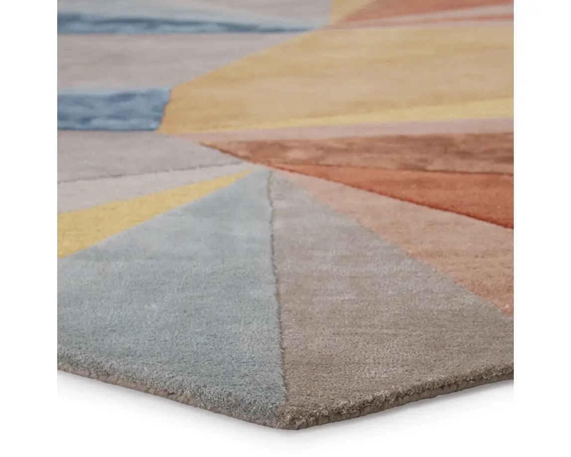 Iconic ICO01 Gold/Blue Rug - Rug & Home